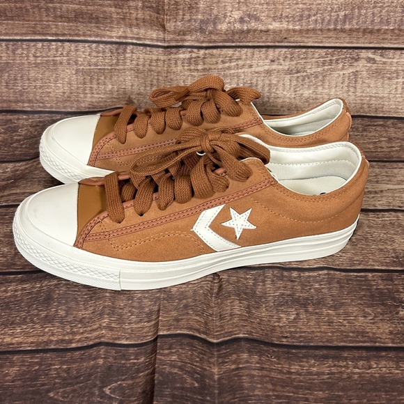 Converse Star Player 76 OX Mens Size 10 Womens Sz 11.5 In A Nutshell Suede Shoes - Picture 2 of 13